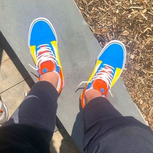 MULTI COLOR HAND CUSTOM CLASSIC VANS